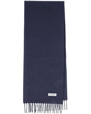 Jil Sander Virgin Wool Scarf - Blue