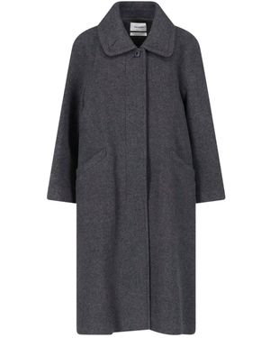 Low Classic Wool And Cashmere Blend Coat - Grey