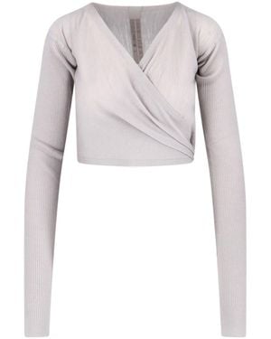 Rick Owens Maglia Crop - Bianco