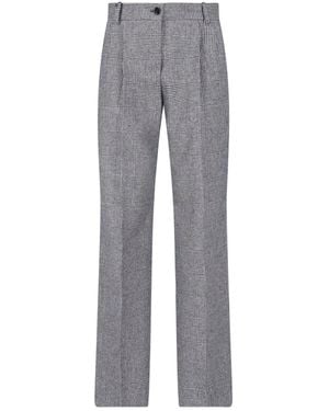 Dolce & Gabbana Tailored Virgin Wool Trousers - Grey
