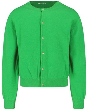 AURALEE Cashmere Blend Cardigan - Green