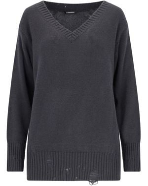 Canessa Destroyed Detail Jumper - Grey