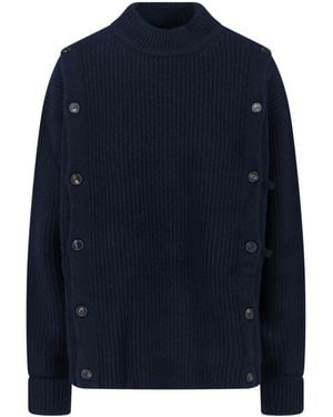 Setchu Wool And Cashmere Blend Sweater - Blue