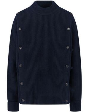 Setchu Wool And Cashmere Blend Sweater - Blue
