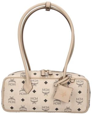 MCM Shoulder Bag East-West "Aren" - White