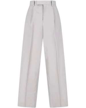 Jil Sander High-Waisted Tailored Wide-Leg Pants - White