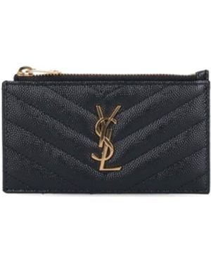 Saint Laurent Cardholder "Cassandre" - Black