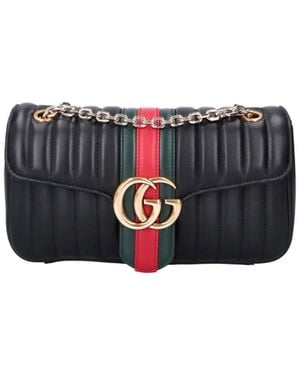 Gucci Borsa A Spalla "Jetset Gg Marmont" - Nero