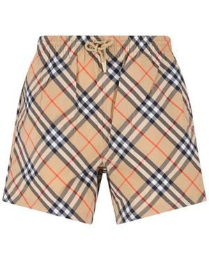 Burberry 'Check' Swim Shorts - White