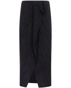 Calvin Klein Gonna Midi Plissettata - Nero