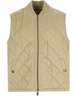 Burberry Quilted Vest - Natural