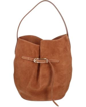Liffner Large Bucket Bag "Belted Bag" - Brown