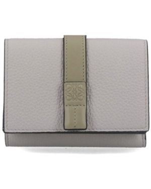 Loewe Portafoglio Trifold Logo - Grigio