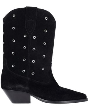 Isabel Marant Embellished Western Cowboy Boots - Black