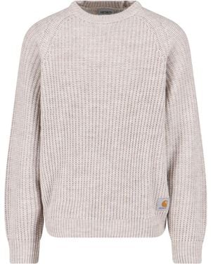 Carhartt Rib-Knit Crewneck Jumper - White