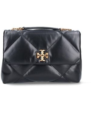 Tory Burch Mini Diamond Quilted Leather Shoulder Bag - Black