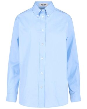 Miu Miu Poplin Shirt - Blue