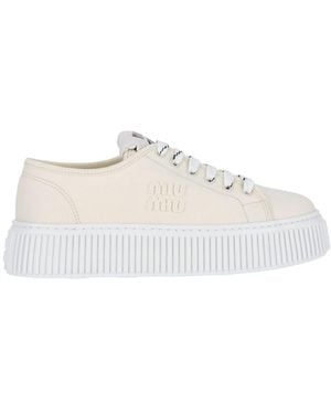 Miu Miu Trainers Logo - White