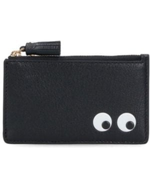 Anya Hindmarch Portacarte Zip "Eyes" - Nero