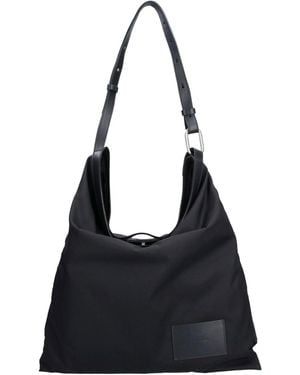 Jil Sander Shoulder Bag Hobo "Soft Rolled" - Black