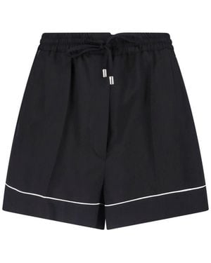 Sportmax Viscose Satin Shorts - Blue