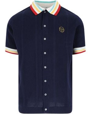 Sergio Tacchini 'Slice' Knit Shirt - Blue