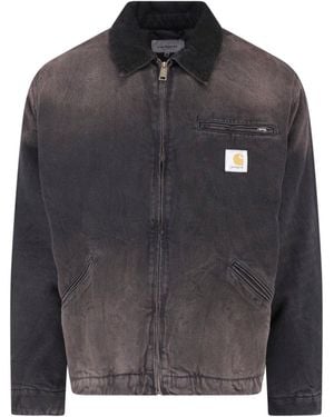 Carhartt Og Detroit Worn-Effect Cotton Jacket - Grey