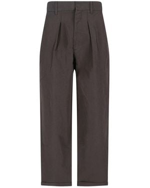 RANRA Cotton And Linen Blend Pants - Gray