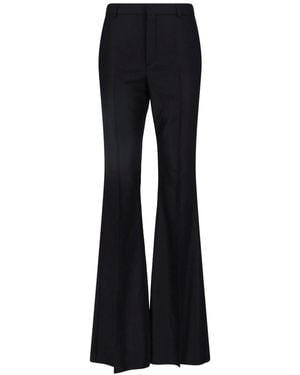 Saint Laurent Cashmere Flared Trousers - Blue