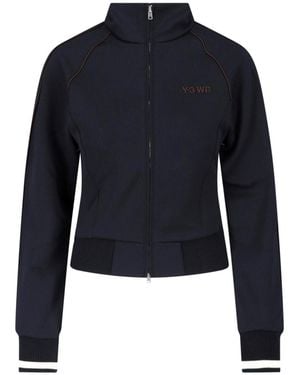 Y-3 X Wales Bonner Zip Hoodie "Track" - Blue