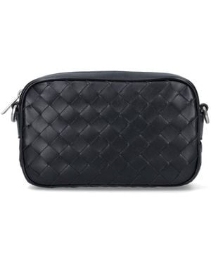 Bottega Veneta Woven Mini Camera Bag - Black