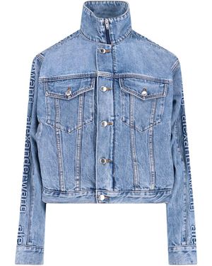 Alexander Wang 'Track' Denim Jacket - Blue