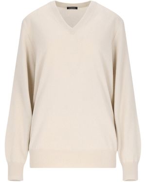 Canessa V-Neck Jumper - White