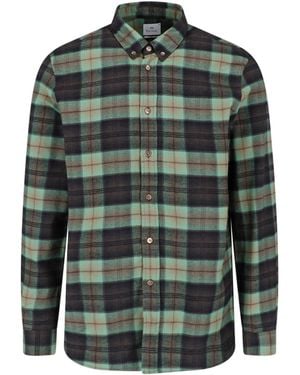 Paul Smith And Check Cotton Shirt - Green