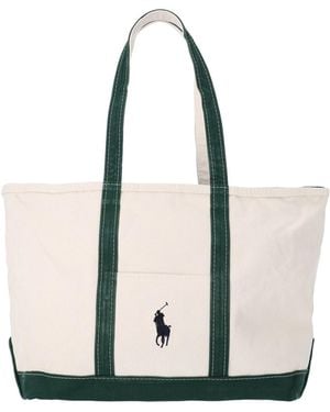 Polo Ralph Lauren Canvas Tote Bag - White