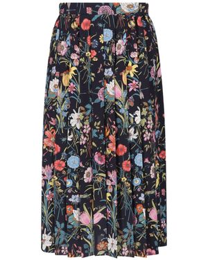 Gucci Printed Silk Midi Skirt - Multicolour