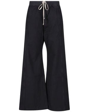 Rick Owens Wide Trousers "Pusher" - Blue