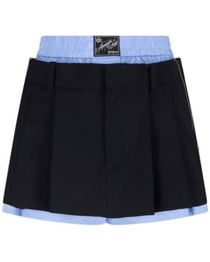 Alexander Wang Mini Logo Skirt - Blue