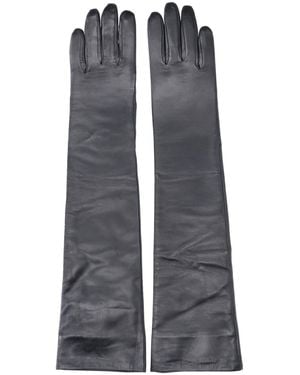 Frankie Shop Leather Gloves "Veneto" - Gray