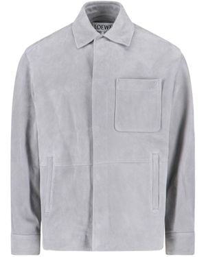 Loewe Suede Jacket - Gray