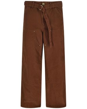 Sacai X Carhartt Wip 'Double Knee' Pants - Brown