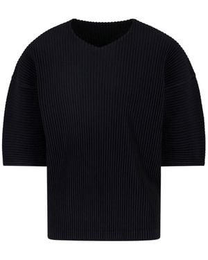 Homme Plissé Issey Miyake Pleated T-Shirt - Black