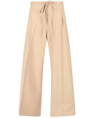Rohe Wide Virgin Wool Pants - Natural