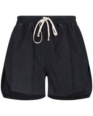 Rick Owens Lambskin Shorts - Blue