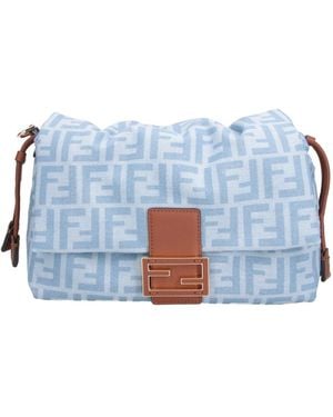 Fendi Medium Shoulder Bag "Mamma Baguette" - Blue