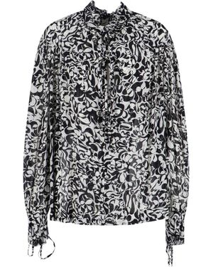 Dries Van Noten Tailored Shirt With Structured Collar And Button-Down Front - Black