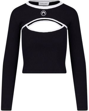 Marine Serre Cut-Out Top - Blue