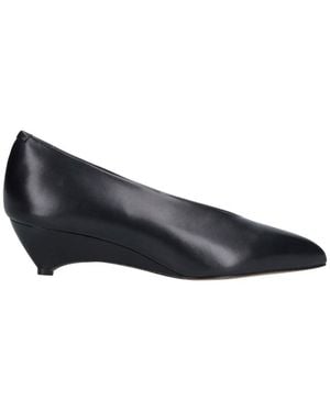 Jil Sander Arc Pointed Toe Leather Pumps - Black
