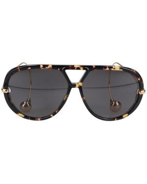 Bottega Veneta Aviator Sunglasses "Drop" - Brown
