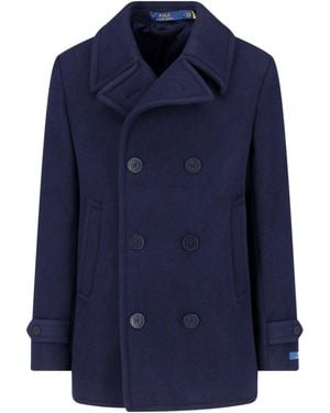 Polo Ralph Lauren Double-Breasted Coat - Blue